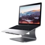 BESTAND Aluminum Cooling Laptop Stand Holder for MacBook Notebook – Grey