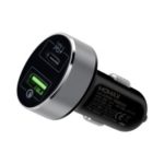 MOMAX UC10 Dual-Port QC3.0 USB with Type-C PD Fast Car Charger 36W – Black