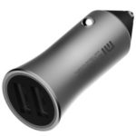 XIAOMI CC05ZM 18W Double USB Port Fast Car Charger for iOS Android Phones – Black