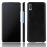Litchi Skin Leather Coated Hard PC Case for vivo V11 – Black