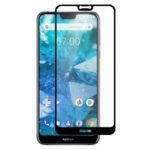 HAT PRINCE Full Glue Full Size 0.26mm 9H 2.5D Arc Edge Tempered Glass Protective Film for Nokia 7.1 – Black