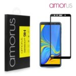 AMORUS Full Glue Tempered Glass Full Screen Shield Anti-scratches for Samsung Galaxy A7 (2018) – Black