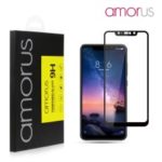 AMORUS for Xiaomi Redmi Note 6 Pro Tempered Glass Protector [Full Screen Covering] [Full Glue] [9H] [Anti-explosion] – Black
