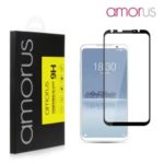 AMORUS Tempered Glass Screen Protector [Full Covering] [Full Glue] [9H] [Anti-scratches] for Meizu 16 – Black