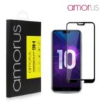 AMORUS Full Glue Tempered Glass Full Screen Guard Film [9H] [Anti-scratches] for Huawei Honor 10 – Black