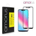 AMORUS Full Glue Tempered Glass Full Screen Protector Anti-scratches for Huawei Honor Play – Black
