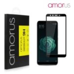 AMORUS Full Glue Tempered Glass Full Screen Covering Protector for Xiaomi Mi A2 / Mi 6X – Black