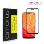 AMORUS for OnePlus 6 9H | Silk Printing | Full Size | Anti-explosion | Tempered Glass Full Screen Protector [Full Glue] – Black