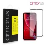 AMORUS 3D Curved Tempered Glass Full Screen Protector for iPhone XR 6.1 inch – Black