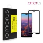 AMORUS for Huawei P20 Pro 3D Curved Tempered Glass Full Size Screen Shield [Anti-explosion] – Black