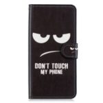 Pattern Printing Leather Magnetic Wallet Stand Folio Case for OnePlus 6T – Angry Face