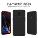 NILLKIN Synthetic Fiber Hard Case Cover for OnePlus 6T (with Built-in Iron Sheet) – Black