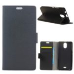 For Wiko Sunny 3 Plus PU Leather Wallet Case with Stand – Black