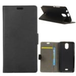 Magnetic PU Leather Stand Wallet Flip Shell for Wiko Sunny 3 Plus – Black