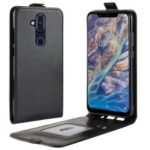 Crazy Horse Vertical Flip Leather Case with Card Slot for Nokia 7.1 Plus / X7 (China) – Black