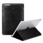 [Tri-fold] Stand PU Leather Sleeve Bag for 11-inch Laptop [Splash-proof] [with Pen Slot] – Black