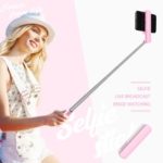 Foldable Wirless Bluetooth Selfie Stick with Tripod for iPhone XS/X Etc – Pink