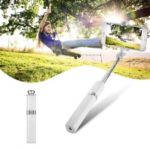 Aluminum Alloy Portable and Extendable Mini Lipstick Wired Selfie Stick – White