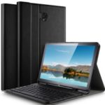 IVSO 2-in-1 Bluetooth Keyboard Leather Case for Samsung Galaxy Tab S4 10.5 T830 T835 (German Version) – Black