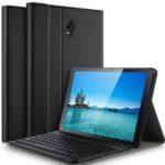 IVSO 2-in-1 Bluetooth Keyboard Leather Cover for Samsung Galaxy Tab A 10.5 (2018) T590 T595 (German Version) – Black