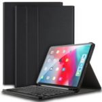 IVSO 2-in-1 Magnetic Bluetooth Keyboard Leather Cover for iPad Pro 11-inch (2018) – Black