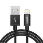 BASEUS MFI Lightning 8pin USB Data Transmission Charging Cord Simple Version of AntiLa Series for iPhone iPad iPod – Black
