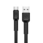 REMAX Flat Data Cable 2.1A Reversible Type C Charging Cord 1m for Samsung Huawei etc. – Black