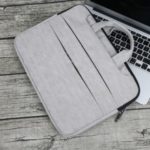SOYAN Tree Bark Texture PU Leather Handbag for 15-inch Macbook Notebooks – Grey