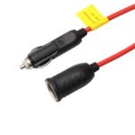 3.6M Heavy Duty Universal 12V/24V Cigarette Lighter Plug Male to Female Extension Cable with Socket 10A Fused