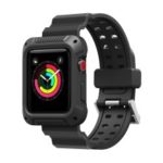 Soft Silicone Watch Strap + Watch Frame for Apple Watch Series 4 44mm – Black