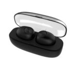 DR6 TWS Stereo Wireless Bluetooth In-ear Earphones with 400mAh Charging Box – Black