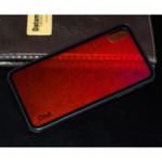 COOYA Gradient Color PC TPU Hybrid Cell Phone Cover for iPhone XS Max 6.5 inch – Red