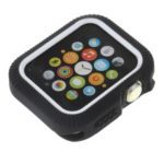 Two Tone Silicone Anti-aging Watch Cover for Apple Watch Series 4 40mm / Series 3/2/1 38mm – Black / White