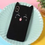 3D Mustache Cat Silicone Case for iPhone XS Max 6.5 inch – Black