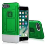 Ultra Thin Transparent Plastic + TPU Hybrid Cell Phone Casing for iPhone 8 Plus/7 Plus 5.5 inch – Green