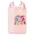 3D Cute Doll Pattern Printing TPU Back Case for Samsung Galaxy J6+ – Unicorn
