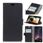 Litchi Skin PU Leather Wallet Phone Case for Samsung Galaxy S10 Plus – Black