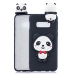 3D Pattern Soft TPU Back Case for Samsung Galaxy S10 Lite – Panda with Red Bowknot