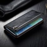 CASEME PU Leather Magnetic Flip Wallet Case for Samsung Galaxy A9 (2018) / A9 Star Pro / A9s – Black