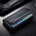 CASEME PU Leather Magnetic Flip Wallet Case for Samsung Galaxy A7 (2018) – Black