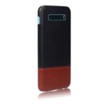 KSQ Bi-color Splicing PU Leather Coated PC Case for Samsung Galaxy S10 Plus