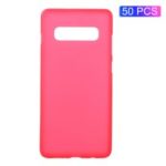 50PCS/Pack Double Sided Matte TPU Case for Samsung Galaxy S10 Plus – Red