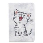 Pattern Printing PU Leather Flip Case for Samsung Galaxy Tab S4 10.5 T835 – Cat Pattern