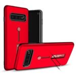 TPU + PC Hybrid Finger Grip Kickstand Case for Samsung Galaxy S10 – Red