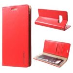 MERCURY GOOSPERY Blue Moon Stand Leather Case for Samsung Galaxy S10 Lite – Red