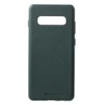 MERCURY GOOSPERY Style Lux Textured TPU Protective Case for Samsung Galaxy S10 Plus – Dark Green