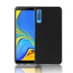 PU Leather Coated TPU Cover Case for Samsung Galaxy A7 (2018) – Black