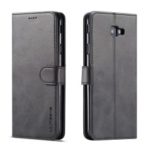 LC.IMEEKE Wallet Leather Stand Case for Samsung Galaxy J4+ – Black