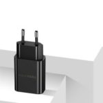 TOTU CACA-012 Glory Series 2.4A Dual USB Travel Adapter – Black/EU Plug
