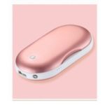 Rechargeable Hand Warmer Massager Power Bank Charger 5200mAh with Flashlight – Pink